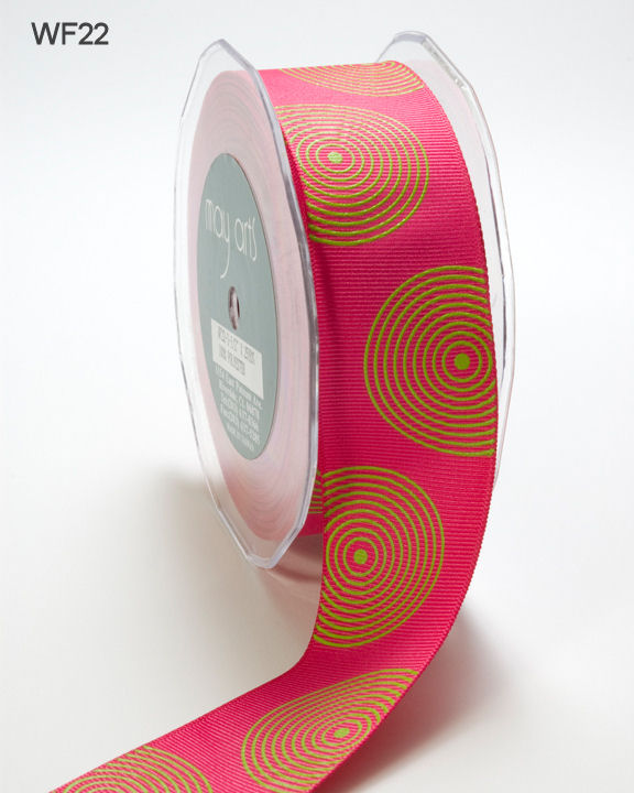 Grosgrain Target Circle Printed Ribbon 1.5" Online Ribbon May Arts